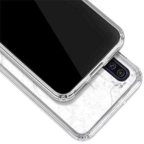 White Marble Galaxy A50 Clear Case